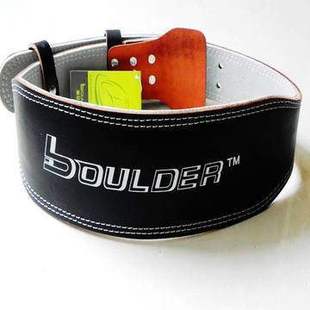 boulder搏尔得顶级牛皮健身健美训练腰带举重深蹲腰带护腰带
