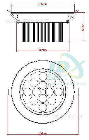 JDC1201 12X1W LED Ceiling Ligh