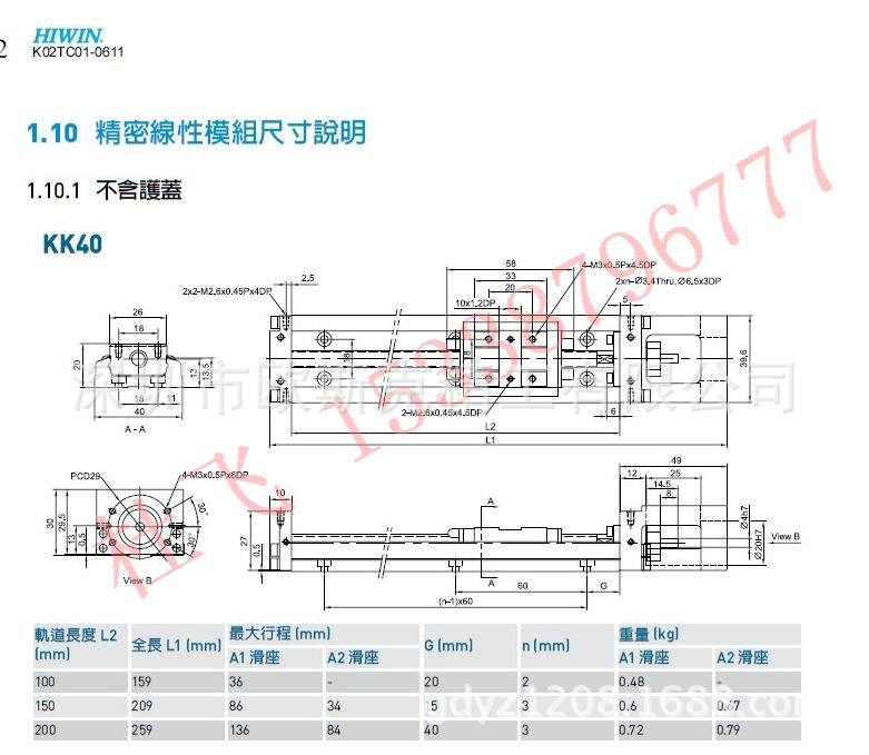 尺寸说明KK40