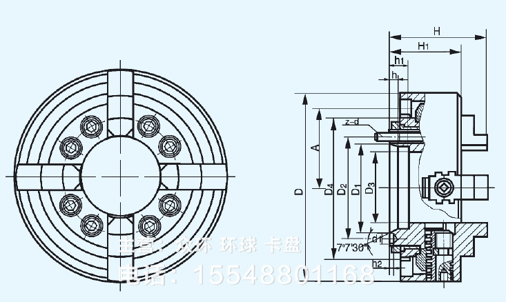 众环卡盘手动四爪卡盘k66630四爪管子复合卡盘众环环球卡盘k66780