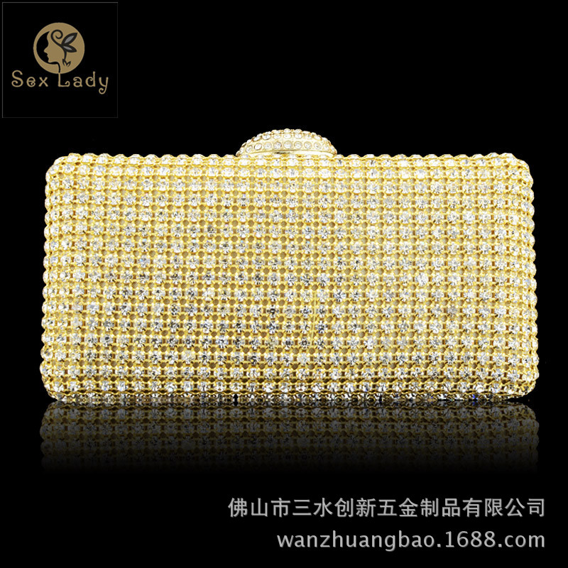 金色双面满钻晚宴包2