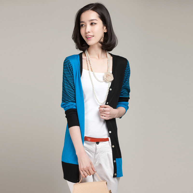 2014<em>春季</em>中年<em>女装</em>中长款针织<em>开衫</em> 图片_高清