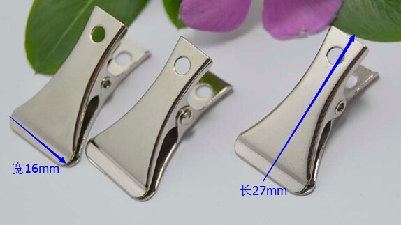 夹子-供应批发新款平面27*16mm夹纸五金铁夹子