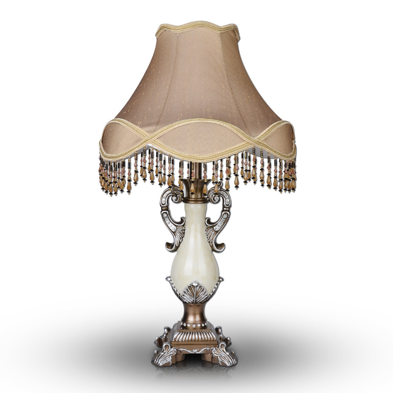 欧式台灯 卧室床头台灯 婚庆创意田园床头灯 温