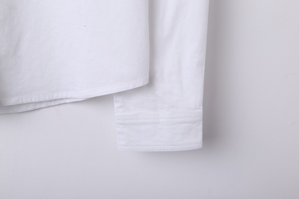 复古小圆领白衬衫