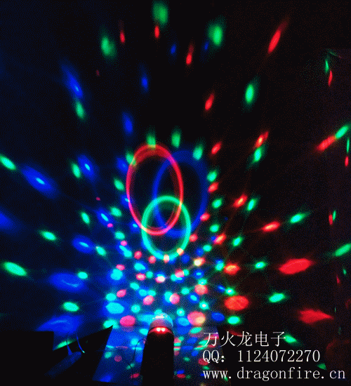 新款小魔菇led水晶魔球灯 声控led水晶魔球 迷你舞台灯 七彩旋转