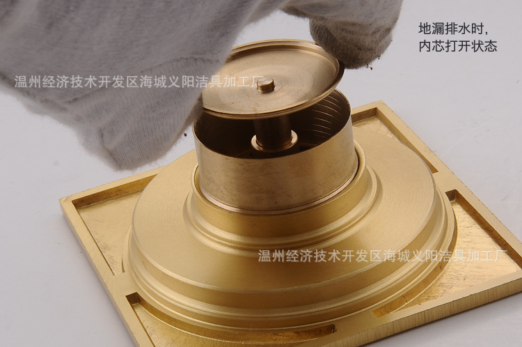 水封防臭地漏芯 t型地漏 全铜地漏 防臭加厚地漏