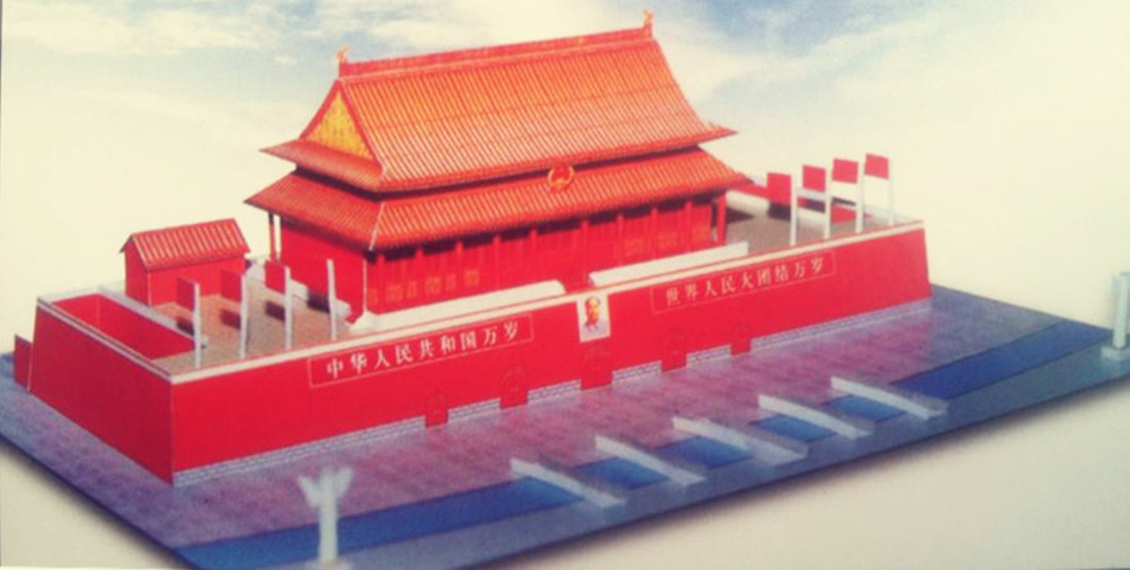 益智紙質拼裝“北京天安門”建築模型 世界著名建築模型工廠,批發,進口,代購