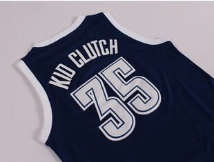 绰号篮球服杜兰特雷霆队35号复古深蓝kid clutch外号球服