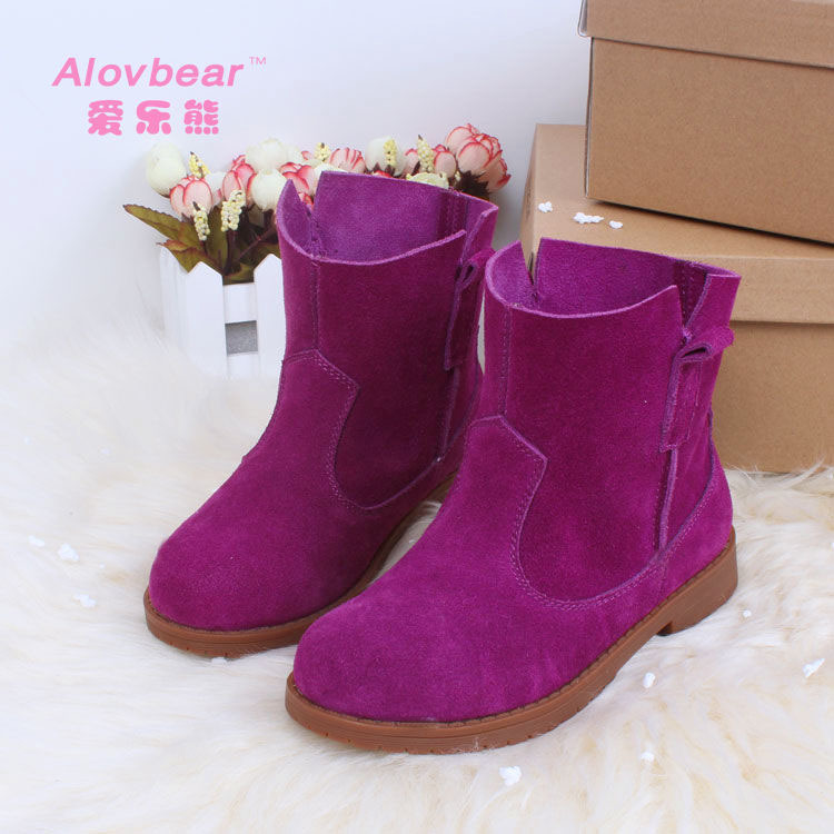 2014冬新款爆款儿童马丁靴韩国时尚女童真皮单靴女童靴批发X155