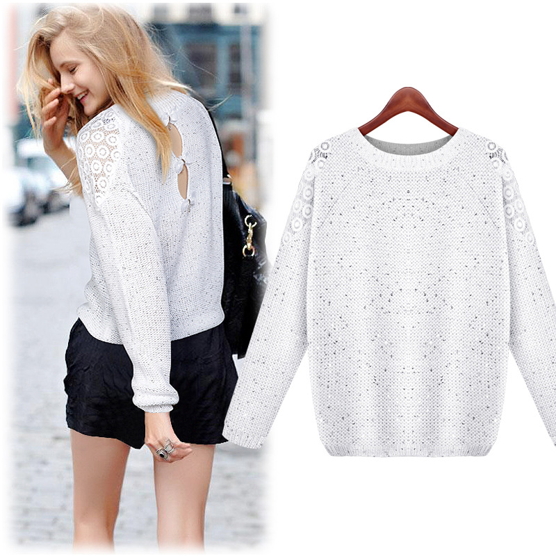 欧洲站2014女装夏季新款 圆领<em>长袖毛衣批发</em>5