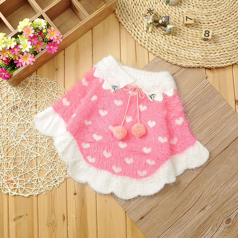 新款<em>2014 女童毛衣</em>批发 斗篷式童毛衣保暖 精品