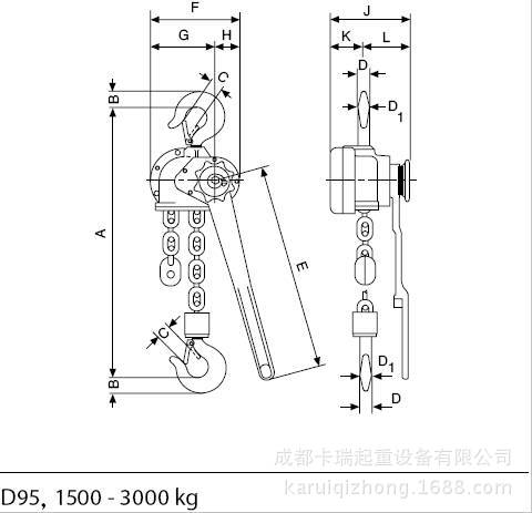 起重葫芦-德国Yale耶鲁D95型手板葫芦-起重葫
