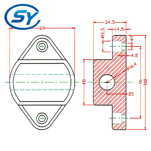 玻璃大插架L型SY-652图纸