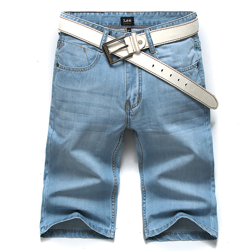 <em>批发</em>2014新款<em>牛仔短裤</em>lee<em>男士</em>牛仔裤韩版直筒