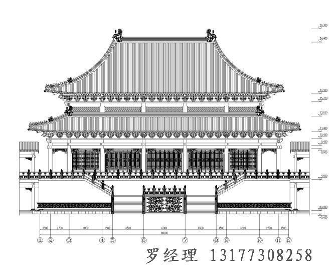 古建寺庙总体规划图设计 古建寺庙设计院 古建园林效果图设计