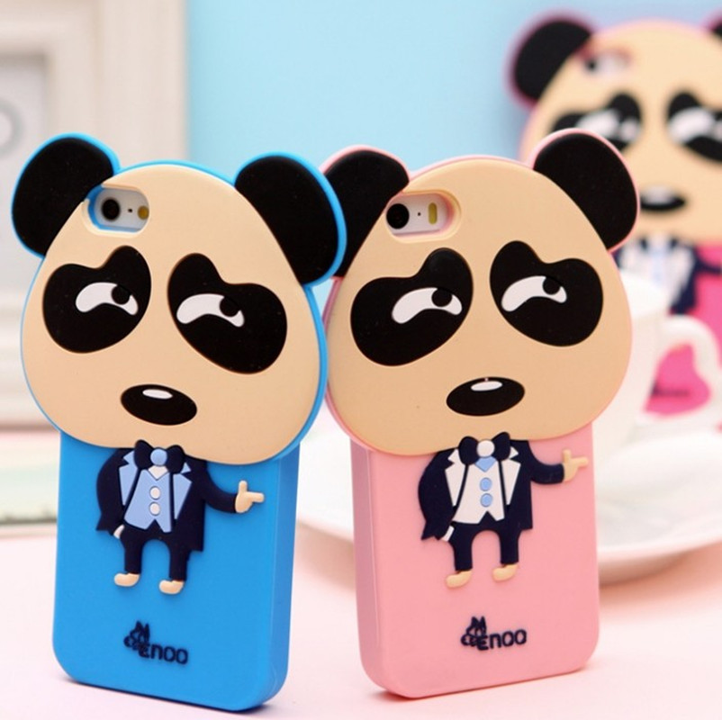 苹果iPhone4\/4S 动物硅胶手机壳 绅士熊手机软