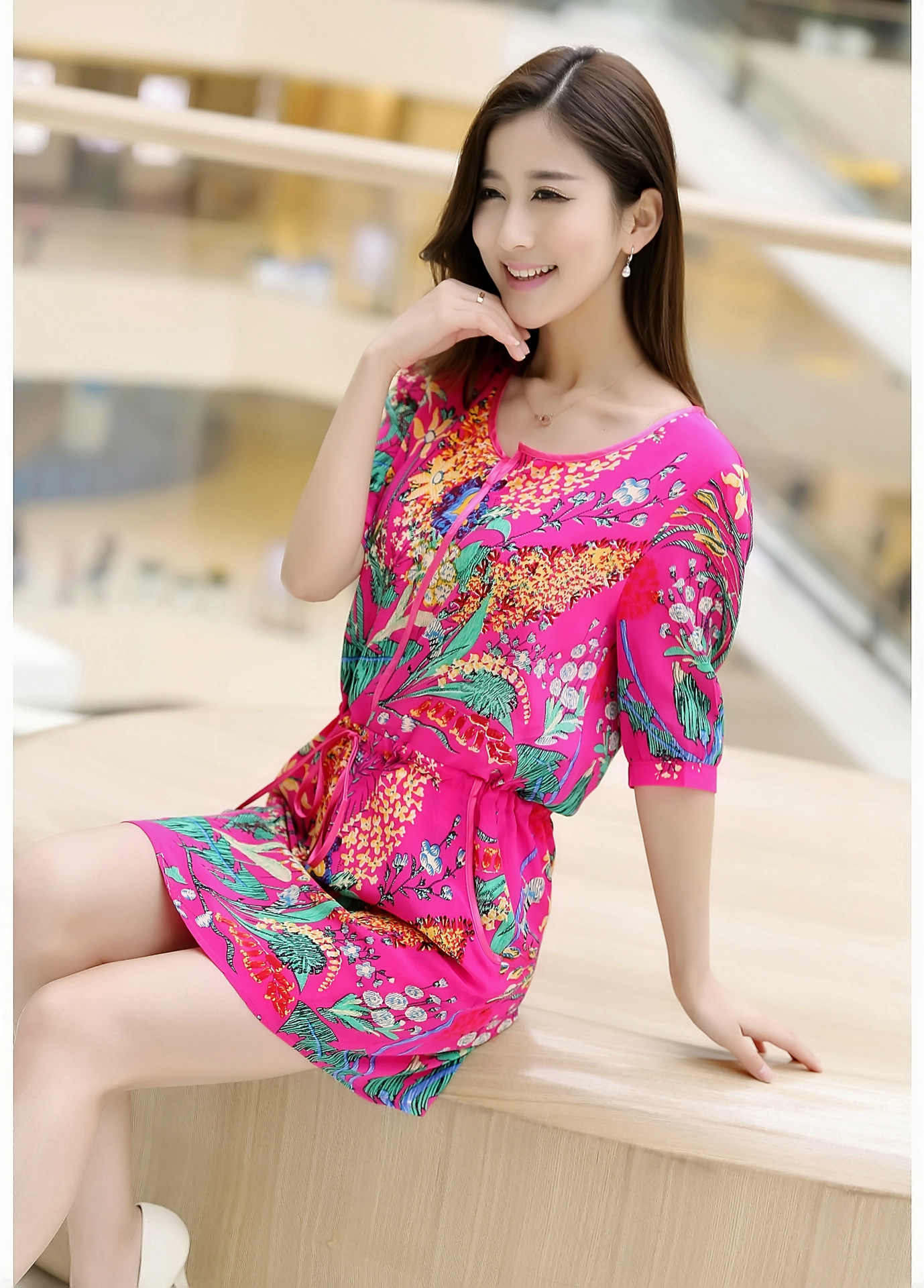 批发采购连衣裙-<em>杭州真丝女装</em>连衣裙2014韩版