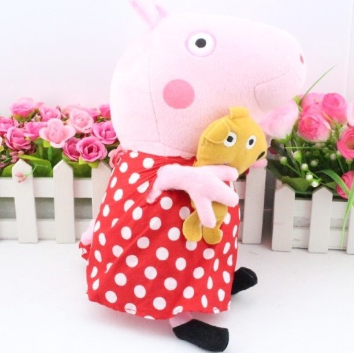 peppa pig 佩佩猪毛绒玩具 公仔 佩佩<em>粉红</em>猪小