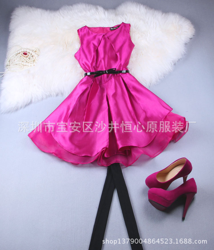 <em>欧洲站</em>2014春夏新款<em>女装</em> <em>大牌</em>修身<em>时尚</em>无袖蓬