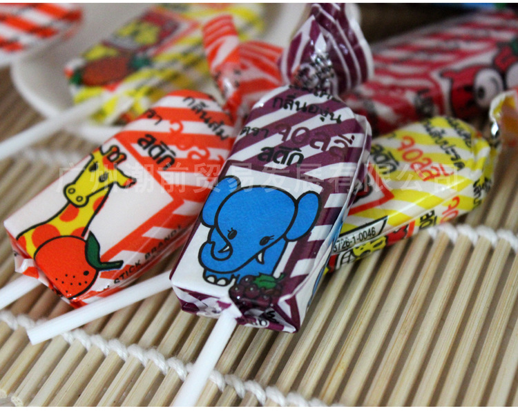 泰国原装funny小动物多种水果雪糕棒棒糖240g 24支 口味独特