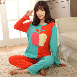 <em>睡衣</em>、家居服-特价时尚<em>女款</em>纯棉长袖<em>睡衣韩版</em>