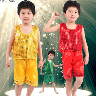 六一儿童节小学生幼儿园舞蹈服表演服装男童套