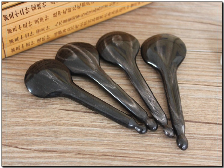 经络保健器材-谭香夜天然黑水牛角拔筋棒拨筋