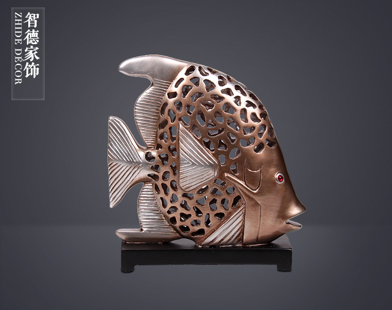 【艺术鱼摆件家居饰品树脂工艺品摆件软装工厂