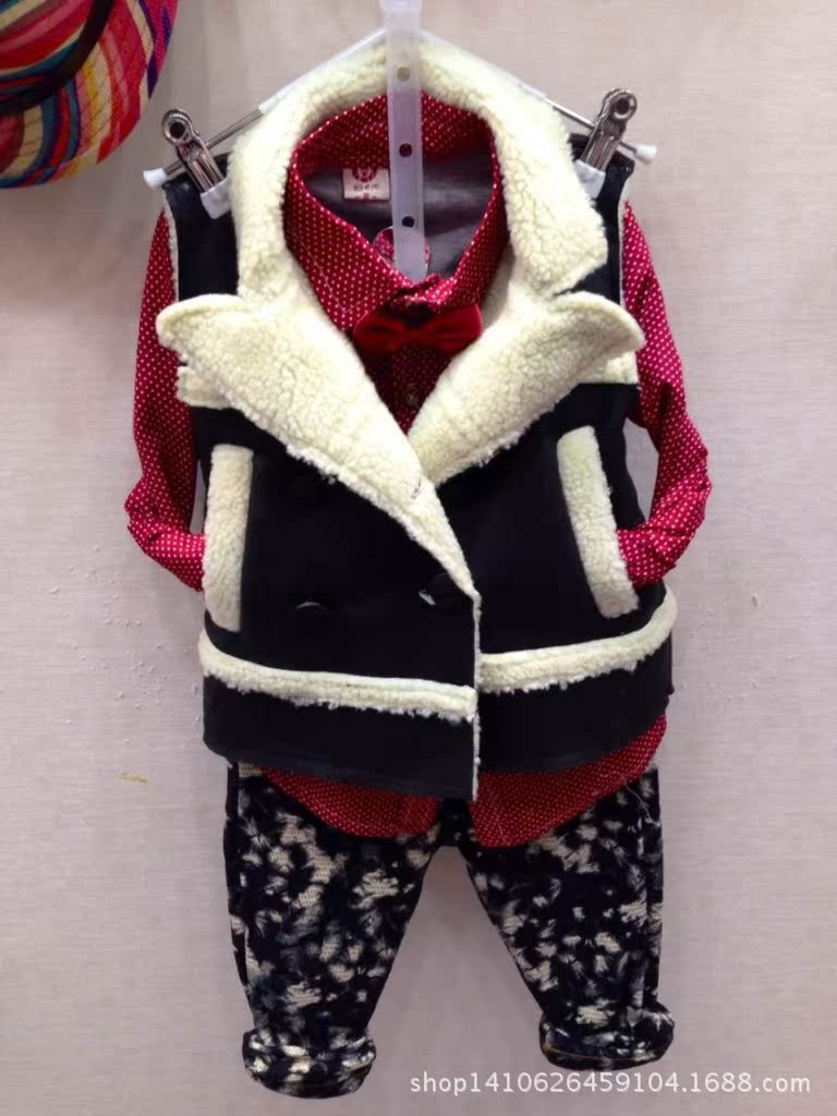 童<em>马甲</em>-2014韩版外贸男童装秋冬款羊羔毛时尚