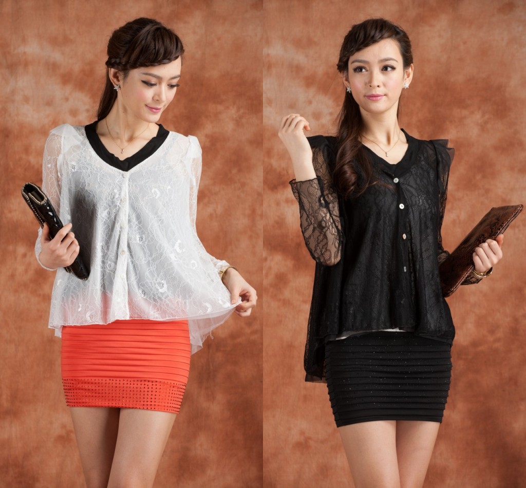 日系甜美百搭<em>镂空</em>蕾丝<em>宽松开衫 针织衫</em>外搭空