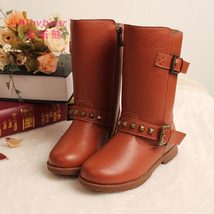 新秋冬款童鞋 韩国品牌时尚女童防水马丁款儿童靴厂家批发X162