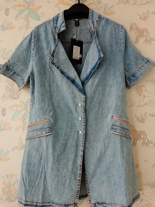 【2014 <em>女士</em> 时尚牛仔<em>大款外套</em>上衣套头<em>开衫</em>】