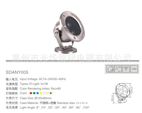 【批发销售LED水底水池灯, 景观照明 市政照明