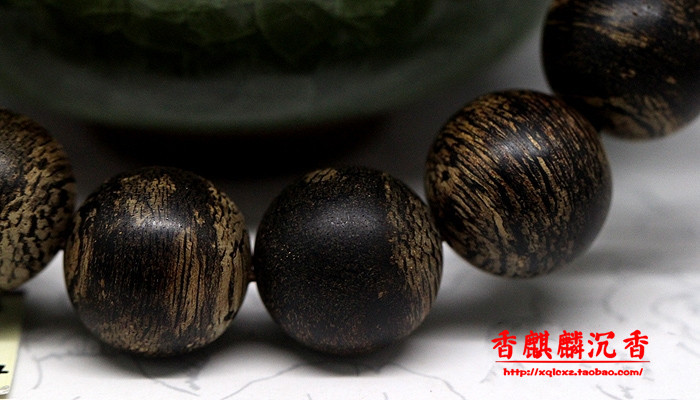 绝版收藏 沉水级汶莱老料佛珠手串16mm