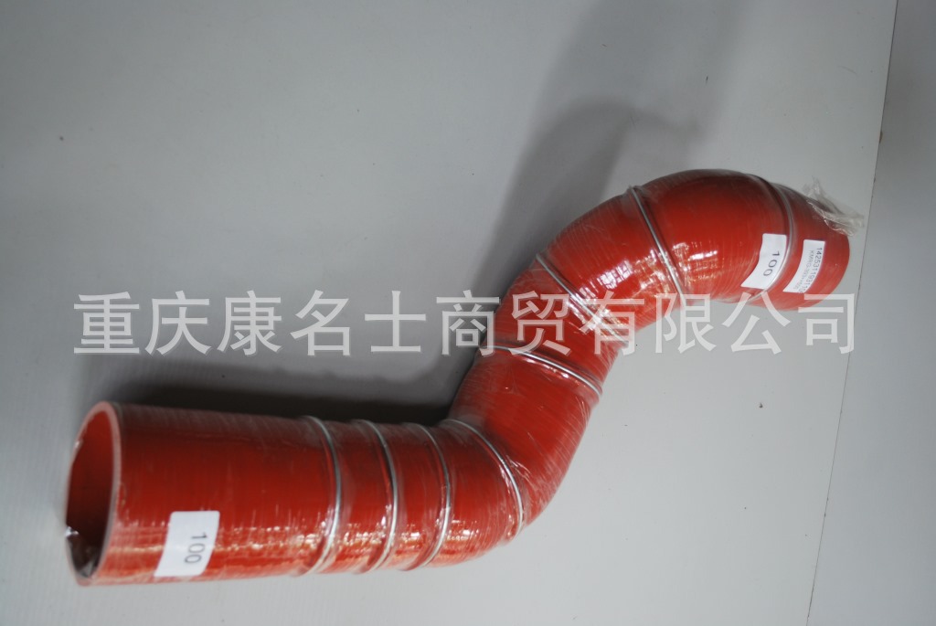 小硅胶管KMRG-393++500-欧曼胶管1425311931105-内径100X硅胶暖风管,红色钢丝8凸缘8异型内径100XL720XL600XH330XH370-1