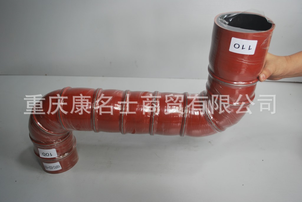 燃油胶管KMRG-602++500-变径胶管100变110X内径100变110X硅胶管 进口,红色钢丝11凸缘11Z字内径100变110XL730XL590XH560XH600-8