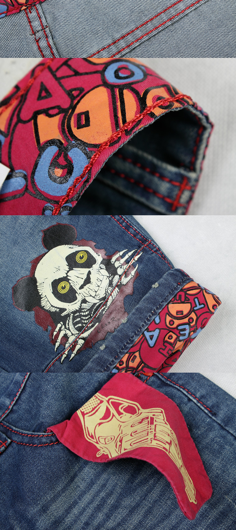 【印花<em>破</em>洞<em>男士</em>牛仔<em>短裤</em>男韩潮修身五分裤男马