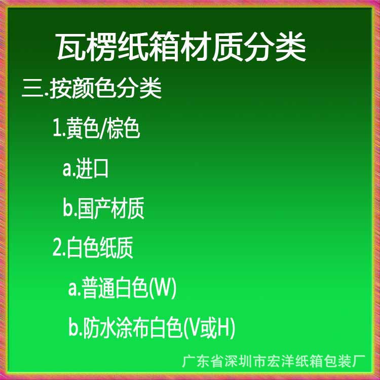 紙箱材質(zhì)分類,按顏色分類 undefined