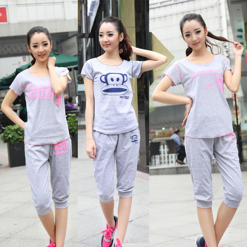 夏季新款韩版时尚休闲<em>运动</em>套装 <em>运动装 女装</em>运
