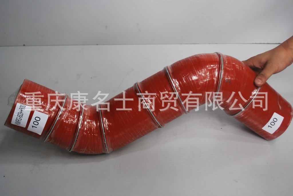 柔性高压胶管KMRG-603++500-弯管100X100弯管-内径100X硅胶管 耐高温,红色钢丝7凸缘7Z字内径100XL660XL580XH360XH460-9