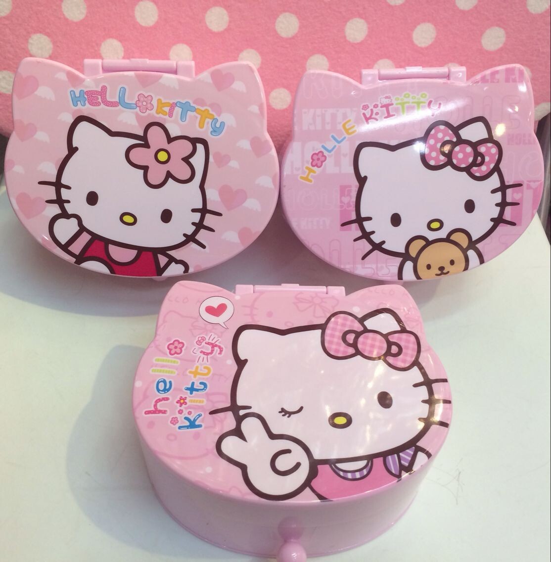 hello,kitty,双层KT猫造型收纳盒,首饰盒