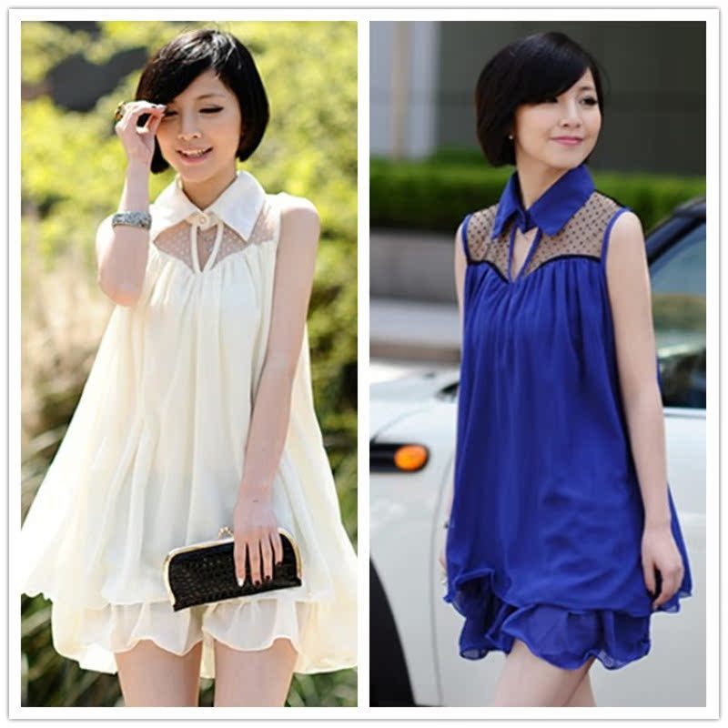 2014夏装新款<em>女装韩版</em>夏季大码修身背心裙雪