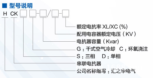 电抗器型号说明