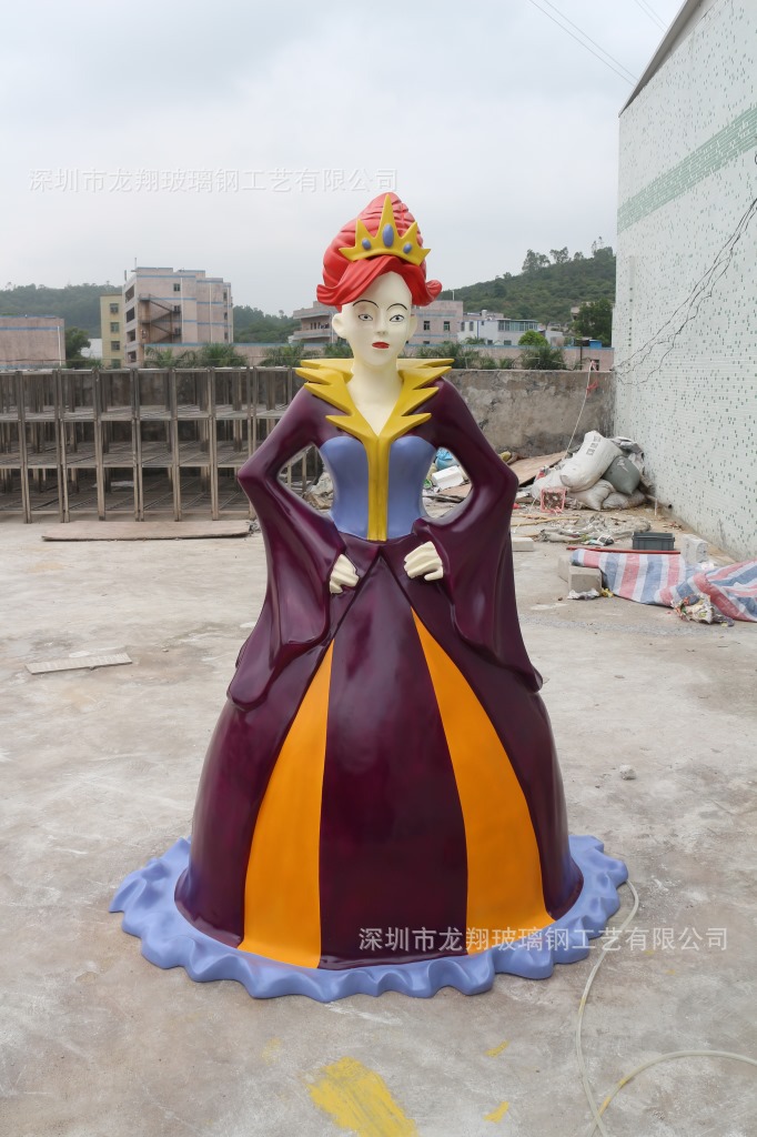 小红帽童话雕塑 玻璃钢动漫人物雕塑 活动主题卡通雕塑景观工艺品