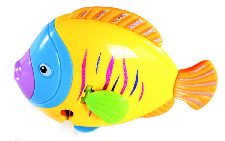 2014新款鱼鳃跟尾巴都会动的发条小鱼 上链七彩鱼 玩具