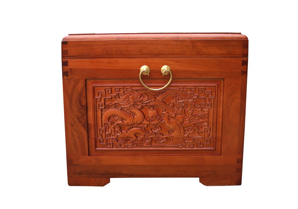 龙凤双喜 红木色 83x45x38cm (8)