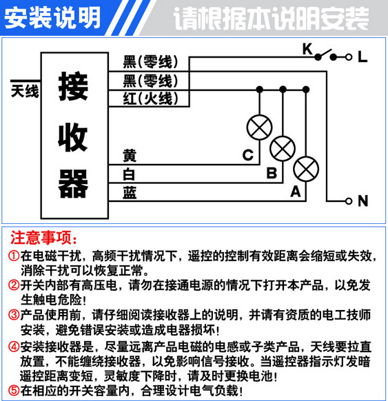 家装欧式客厅吊灯,吸顶灯,水晶灯吊灯专用无线摇控分段开关