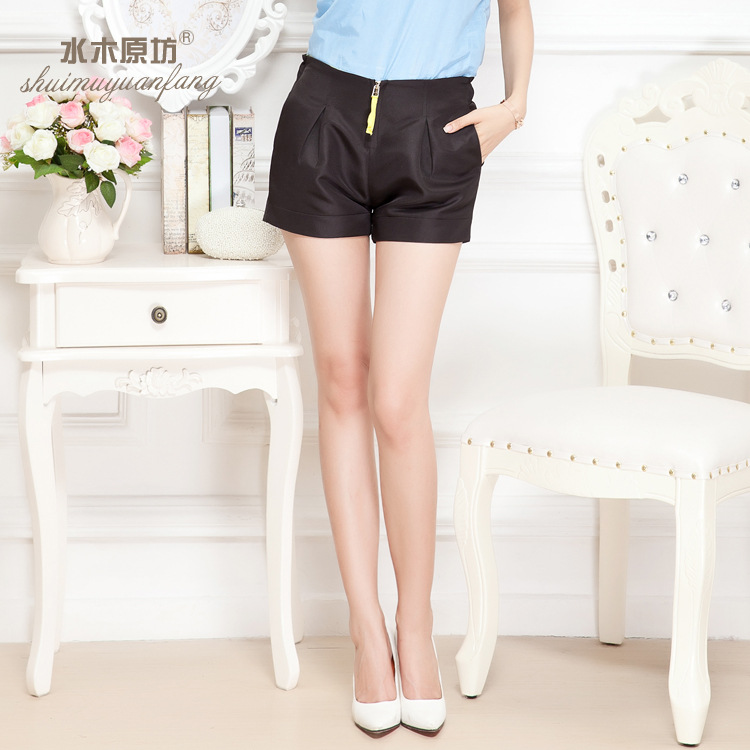 水木原坊 韩国夏季女装新款<em>休闲</em>黑白色<em>女士短</em>