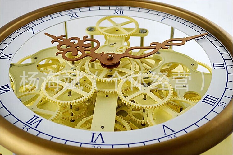 简约复古齿轮钟 创意时尚客厅齿轮挂钟 装饰钟表 电子钟